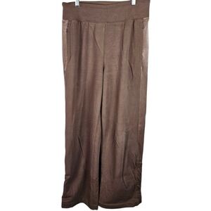 Athleta Brown Wide Leg Crop Pants Womens Size Small‎ Lounge Casual